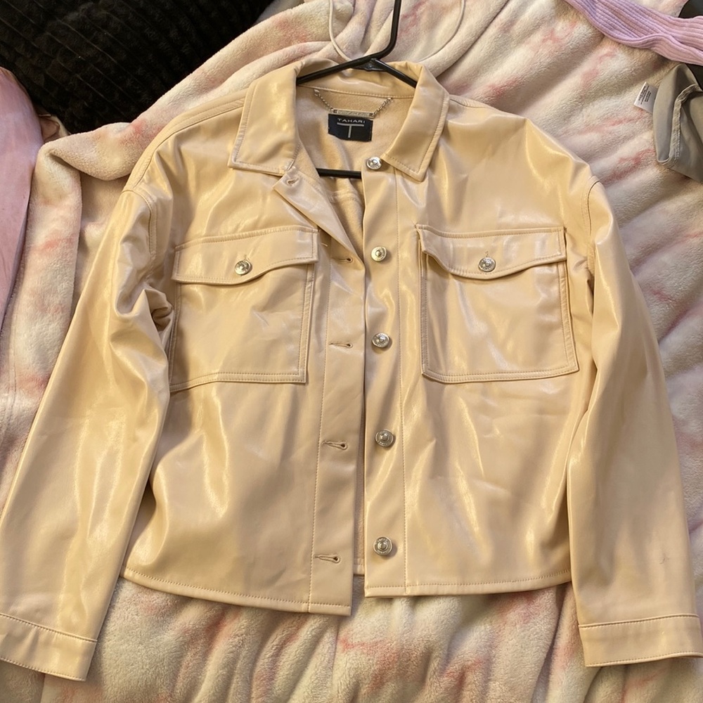 Tahari Faux Leather Jacket